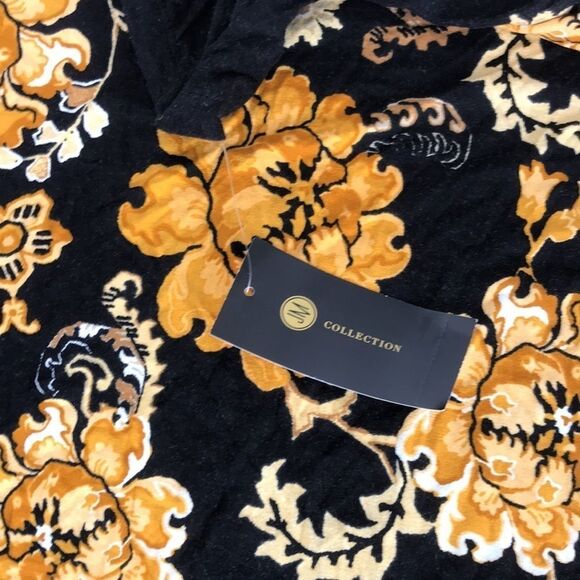 JM Collection Floral-Print 3/4-Sleeve Top women’s size medium - Picture 5 of 5